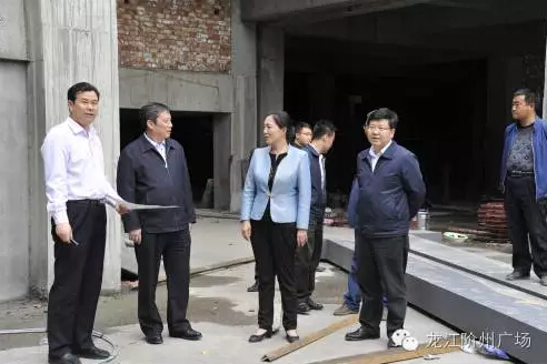 市長(cháng)陳青，副市長(cháng)王月成陪同省電力投資集團公司總經(jīng)理李輝一行深入階州廣場(chǎng)視察