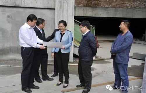 市長(cháng)陳青，副市長(cháng)王月成陪同省電力投資集團公司總經(jīng)理李輝一行深入階州廣場(chǎng)視察