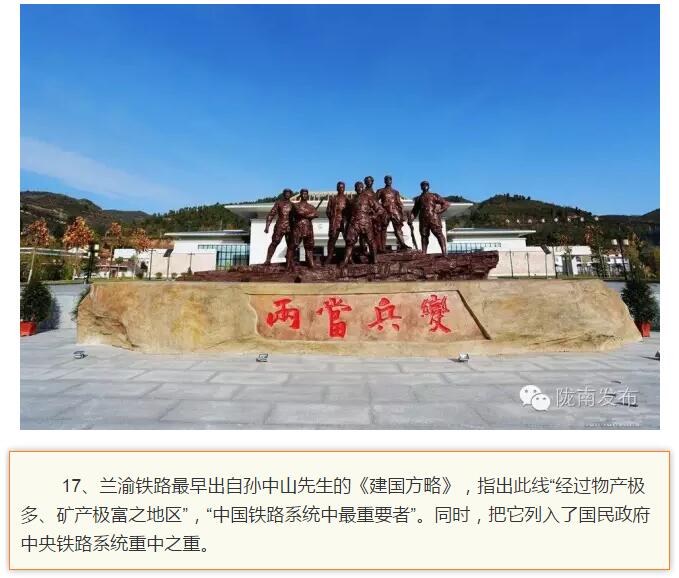 蘭渝鐵路最早由孫中山先生提出？在隴南，你不知道的事兒還有……