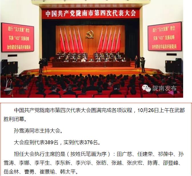 市第四次黨代會(huì )勝利閉幕！選出新一屆領(lǐng)導班子