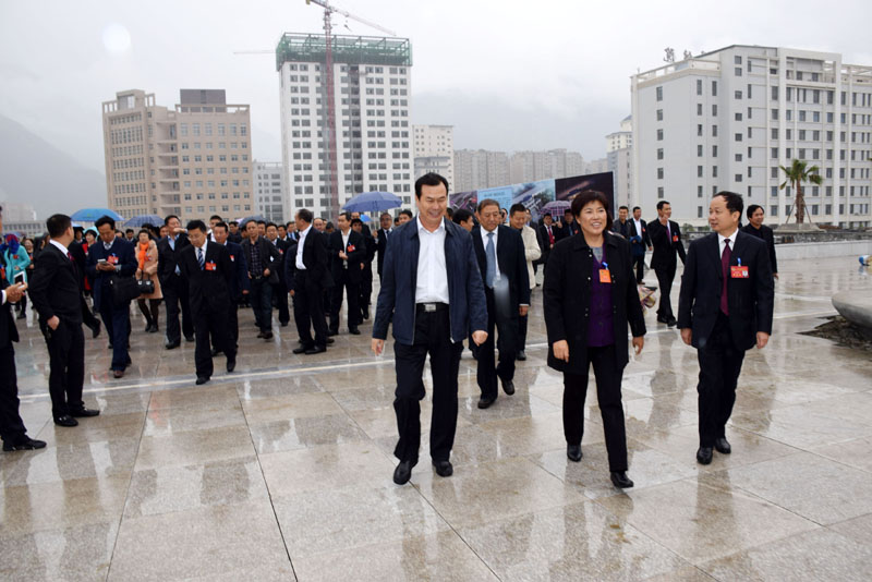 政協(xié)隴南市第四屆委員會(huì )第一次會(huì )議委員參觀(guān)階州廣場(chǎng)