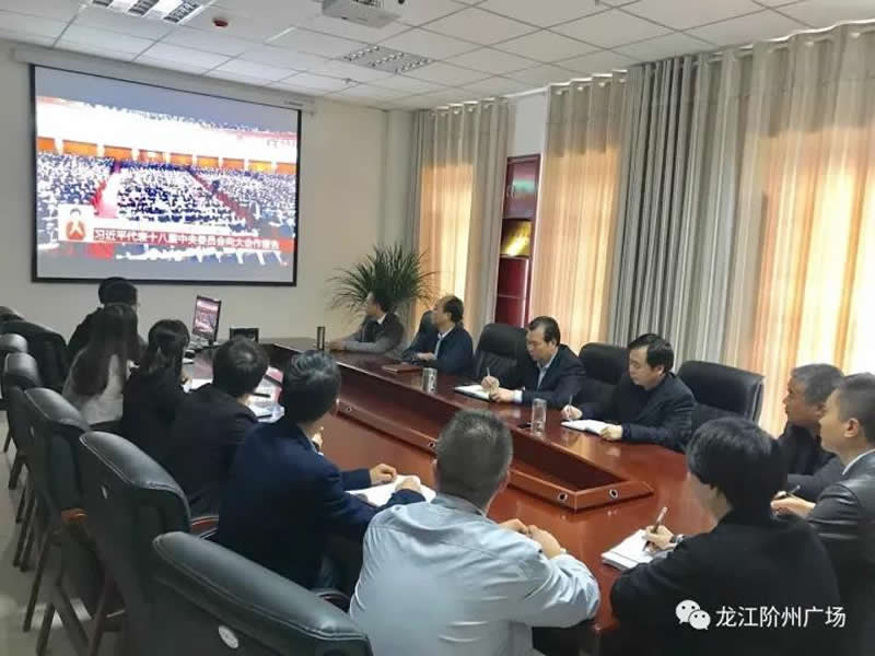 市龍江城鄉發(fā)展集團公司組織干部職工收看十九大開(kāi)幕會(huì )直播