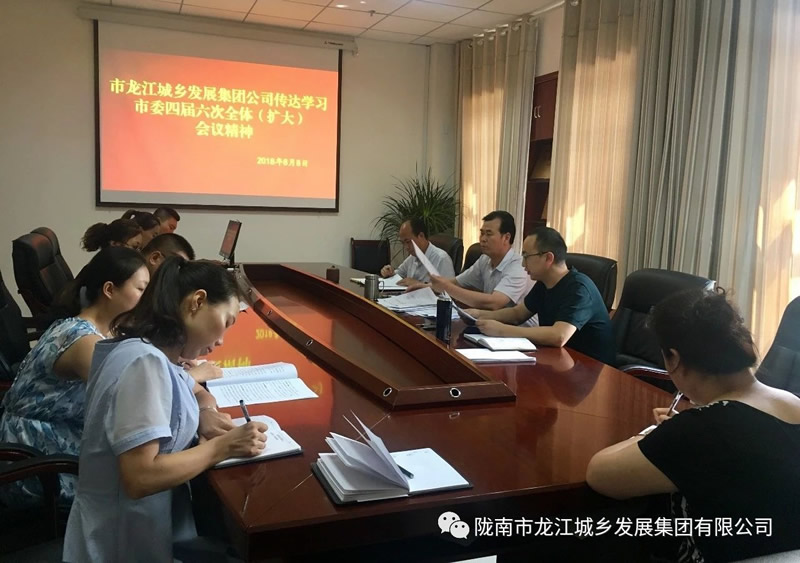 市龍江城鄉發(fā)展集團公司傳達學(xué)習市委四屆六次全體（擴大）會(huì )議精神