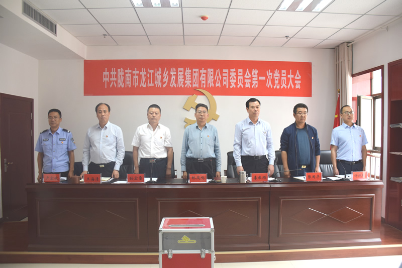 中國共產(chǎn)黨隴南市龍江城鄉發(fā)展集團有限公司委員會(huì )第一次黨員大會(huì )勝利召開(kāi)