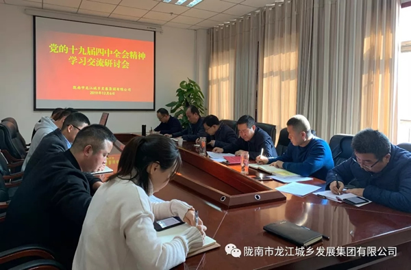 市龍江集團召開(kāi)學(xué)習貫徹黨的十九屆四中全會(huì )精神交流研討會(huì )